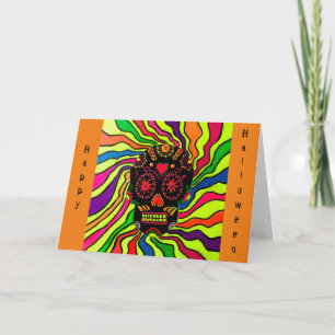 12 - Carte Halloween Neon Skull