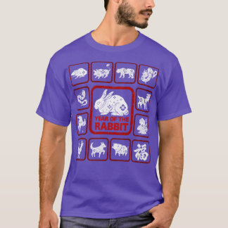 12 Chinees Zodiac Signs Year of The Rabbit 2023 T-shirt