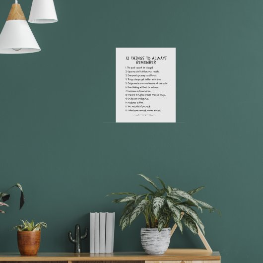 12 choses à retenir - Poster de motivation (Salon 1)