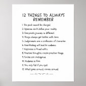 12 choses à retenir - Poster de motivation (Devant)