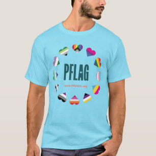 12 Coeurs Cercle PFLAG T-shirt lumière vive arrièr