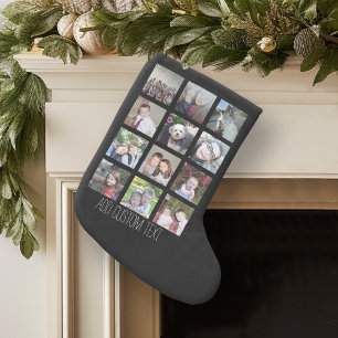 12 Collage fotoinstallatieschema met zwarte achter Kleine Kerstsok