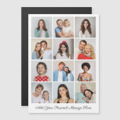 12 Collage Photo Ajouter votre carte magnétique de (Devant / Derrière)