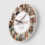 12 Collage Photo Horloge Meilleure Grand-mère Jama (Angle)