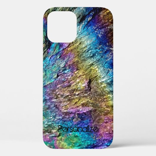 12 Coque iphone en pierre motif abstrait de couleur b (Verso)