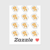12 Cute Mini Tiger Stickers (Vel)