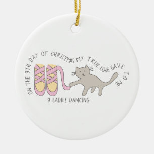 12 dagen catmas 9 Dameskat foto Keramisch Ornament