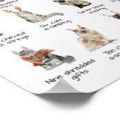 12 dagen Catmas kerstcadeaudruk poster (Hoek)