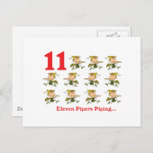 12 dagen elf pijpleidingen briefkaart (Voorkant / Achterkant)