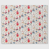 12 dagen kerst ecru cadeaupapier (Vlak)