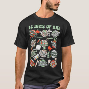 12 dagen kerst kunstleraar kunstenaars schilder E T-shirt