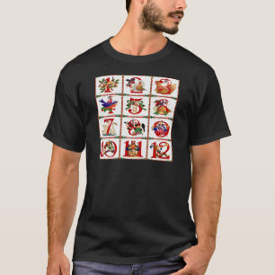 12 dagen kerstcadeautjes afdrukken t-shirt
