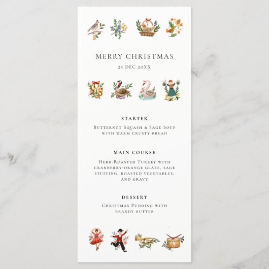 12 dagen kerstdiner menu (Voorkant)