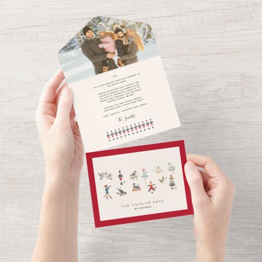 12 dagen kerstfeestdag Kaart (Afscheurbaar)