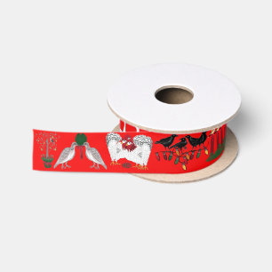 12 dagen kerstfeestdag rood lint