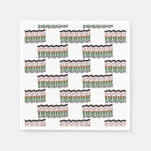 12 dagen kerstmis 12 drummers drummen servet (Voorkant)