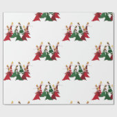 12 dagen kerstmis 9 dames dansen cadeaupapier (Vlak)