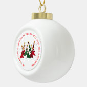 12 dagen kerstmis 9 dames dansen keramische bal ornament (Rechts)