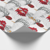 12 dagen Kerstmis Drie Franse hennen Cadeaupapier (Hoek)