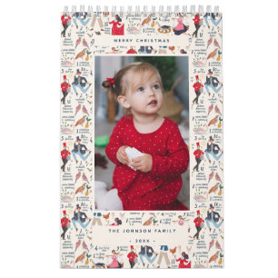 12 dagen Kerstmis ecru foto Kalender