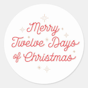 12 DAGEN KERSTMIS / Kerst stickers