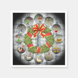 12 dagen kersttijd - muziek~kerstmis - servet