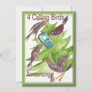 12 dagen kerstuitnodiging kaart