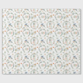 12 dagen kerstvakantiepatroon cadeaupapier (Vlak)