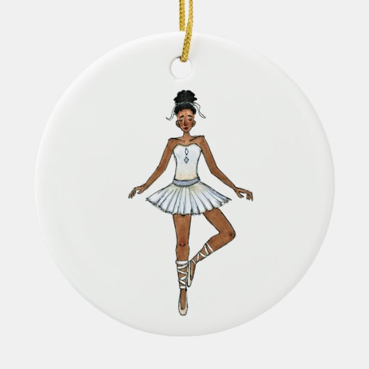 12 dagen kerstversiering - 9 dames dansen keramisch ornament (Voorkant)