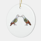 12 dagen kerstversiering - twee schildpadden keramisch ornament (Links)