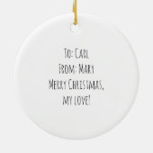 12 dagen kerstversiering - twee schildpadden keramisch ornament (Achterkant)