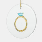 12 dagen kerstversiering - vijf gouden rondingen keramisch ornament (Links)