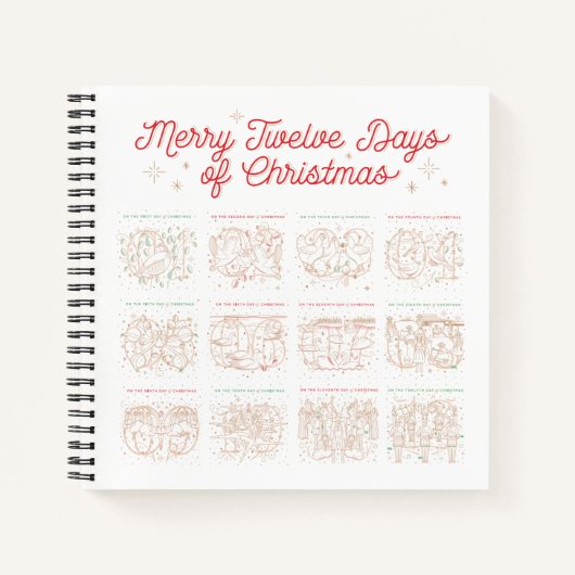 12 dagen kerstzakboek notitieboek (Voorkant)
