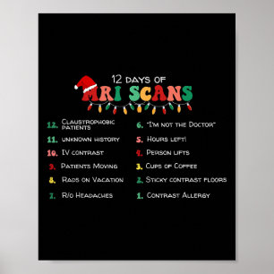12 dagen MRI-scans Kerst Radiologie Technologie Poster