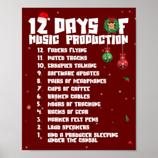 12 dagen muziekproductie poster