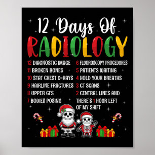12 dagen radiologie Xmas Rad Tech Christmas Radio Poster