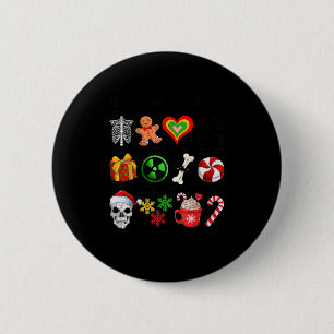 12 dagen radiologie Xray Tech Ct Mri vrolijk Kerst Ronde Button 5,7 Cm