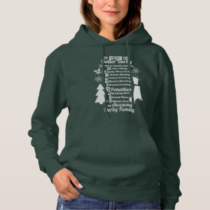 12 dagen Roller Derby-Kerstmis, rolschaatsen Hoodie