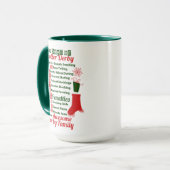 12 dagen Roller Derby-Kerstmis, rolschaatsen Mok (Voorkant links)