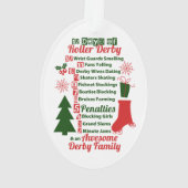 12 dagen Roller Derby-Kerstmis, rolschaatsen Ornament (achterkant)