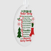 12 dagen Roller Derby-Kerstmis, rolschaatsen Ornament (voorkant)