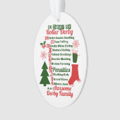 12 dagen Roller Derby-Kerstmis, rolschaatsen Ornament (voorkant)