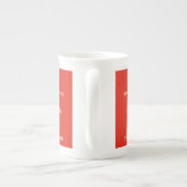 12 DAGEN TEKST Bone China Mok / Rood (Achterkant)