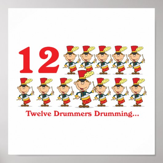 12 dagen twaalf drummers poster (Voorkant)