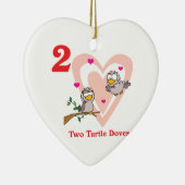 12 dagen twee schildpadden keramisch ornament (Rechts)
