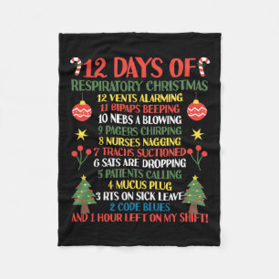 12 dagen van de respiratoire therapeut kerst grapp fleece deken