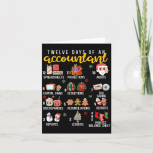 12 dagen van een accountant, Kerstfeest, Grappige  Kaart