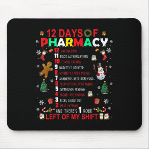 12 dagen van grappige apotheek Kerstmis apotheker Muismat