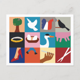 12 dagen van het Briefkaart van de Vakantie van