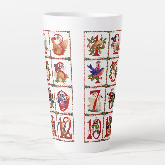 12 dagen van kerst Latte Mok (Voorkant)